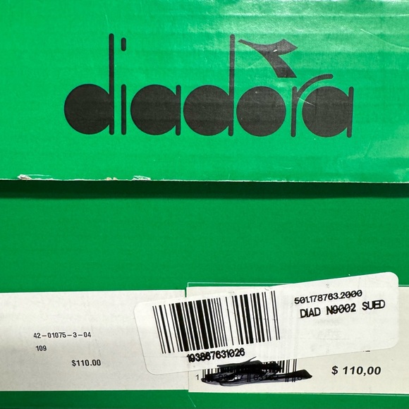 Diadora N9002 Suede Sneakers Size 9 Color White Cream - Picture 11 of 11